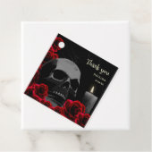 Gothic Black Rote Rosen Skull Halloween Hochzeit Geschenkanhänger (Beispiel)
