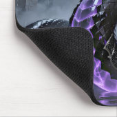 Gothic Black Serpent Glowing Purple Neon Fantasy  Mousepad (Ecke)