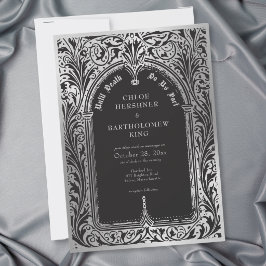 Gothic Black Silber Mittelalterlich Bis Zum Tod Ho Einladung