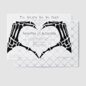 Gothic Black Skeleton Hände bis zum Tod Hochzeit Pergament Einladungen (Versetzt (Einladung))