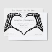 Gothic Black Skeleton Hände bis zum Tod Hochzeit Pergament Einladungen (Versetzt)