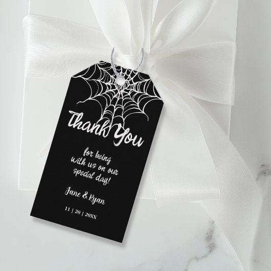 Gothic Black Spooky HalloWedding Gefallen Geschenk Geschenkanhänger
