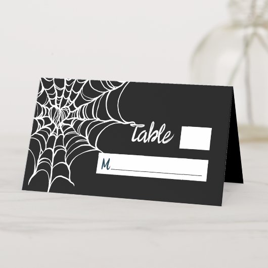 Gothic Black Spooky Halloween Hochzeit Platzkarte