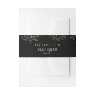 Gothic Black Spooky Tarot Hochzeit Einladungsbanderole