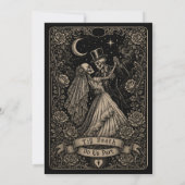Gothic Black Spooky Tarot Hochzeit Save The Date (Rückseite)