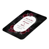 Gothic Black Till Death Do us Part Save the Date Magnet (Linke Seite)