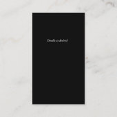 Gothic Black und Rote Rosen Goth Wedding Details Visitenkarte (Rückseite)