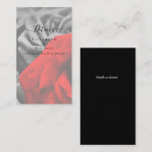 Gothic Black und Rote Rosen Goth Wedding Details Visitenkarte (Vorne/Hinten)