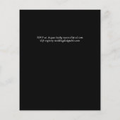 Gothic Black und Rote Rosen Goth Wedding Einladung (Rückseite)