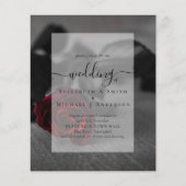 Gothic Black und Rote Rosen Goth Wedding Einladung Flyer (Vorne)