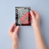 Gothic Black und Rote Rosen Goth Wedding Einladung Flyer (Gruppe)