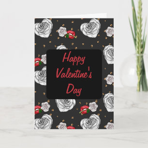 Gothic black Valentine's Day Lips Herzerkrankung R Karte