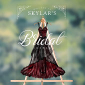 Gothic Black Wedding Dress Brautparty Willkommen Acrylschild (Neutral)