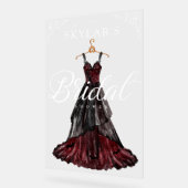 Gothic Black Wedding Dress Brautparty Willkommen Acrylschild (Winkel)