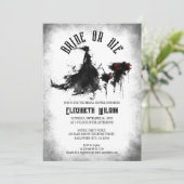 Gothic Black Wedding Dress Bridge oder Die Bridal Einladung (Stehend Vorderseite)