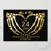 Gothic Black Wedding Save the Date Bis zum Tod Folieneinladung (Vorderseite)