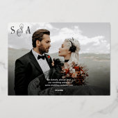 Gothic Black Wedding Skeleton Hände bis zum Tod Folieneinladung (Rückseite)