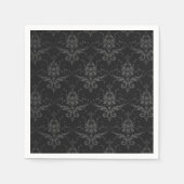 Gothic Black Wedween Paper Table Napkin Serviette (Vorderseite)