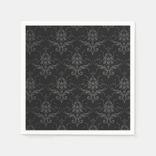 Gothic Black Wedween Paper Table Napkin Serviette (Vorderseite)