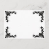 Gothic Black & White Filigree Herzdetails Begleitkarte (Rückseite)