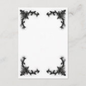 Gothic Black & White Filigree Herzdetails Begleitkarte (Rückseite)