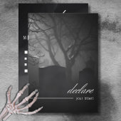 Gothic Black & White Friedhof bis zum Abendessen RSVP Karte