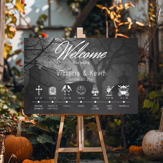 Gothic Black & White Friedhof bis zum Ende Poster