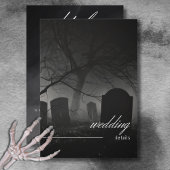Gothic Black & White Friedhof bis zum Tod Details Begleitkarte