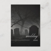 Gothic Black & White Friedhof bis zum Tod Details Begleitkarte (Vorderseite)