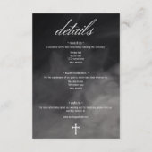 Gothic Black & White Friedhof bis zum Tod Details Begleitkarte (Rückseite)