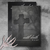 Gothic Black & White Friedhof bis zum Tode Hochzei Save The Date