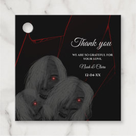 Gothic Black White Ghosts - Dark Moody Halloween Geschenkanhänger