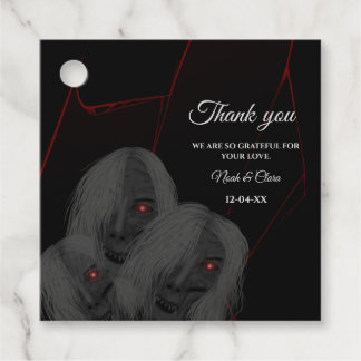 Gothic Black White Ghosts - Dark Moody Halloween  Geschenkanhänger