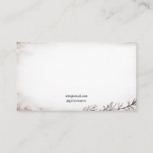 Gothic Black & White Gritty Texture Crow Tattoo Visitenkarte (Rückseite)