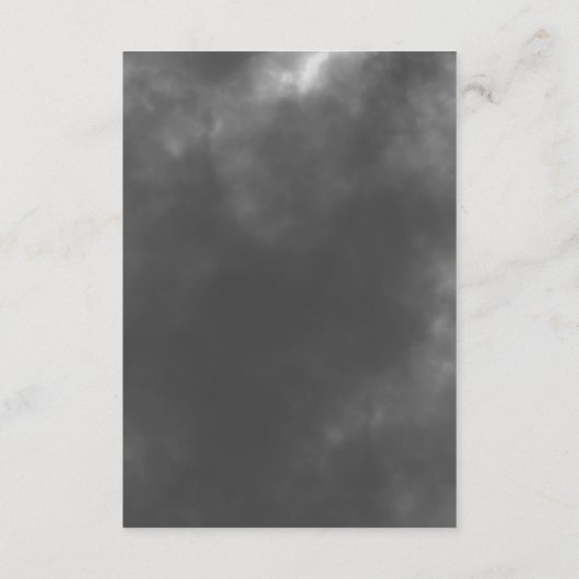 Gothic Black & White Raven Embrace Details zur Hoc Begleitkarte (Rückseite)