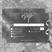 Gothic Black & White Raven Embrace Hochzeitsessen