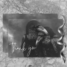 Gothic Black & White Raven Embrace Wedding