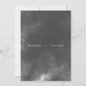 Gothic Black & White Raven Embrace Wedding Save The Date (Rückseite)