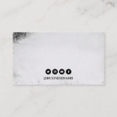 Gothic Black & White Rose Tattoo Artist Visitenkarte (Rückseite)