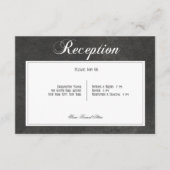 Gothic Black & White Skulls & Heart Empfang Begleitkarte (Vorderseite)