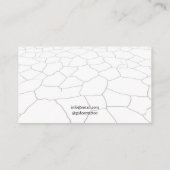 Gothic Black & White Snake Tattoo Artist Visitenkarte (Rückseite)