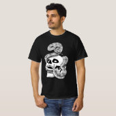 Gothic Black & White Snake und Skull Dark Art T-Shirt (Vorne ganz)