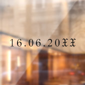 Gothic Blackletter Numerisches Hochzeitdatum Fensteraufkleber (Blatt 2)