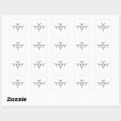 Gothic Blade Square Sticker (Blatt)