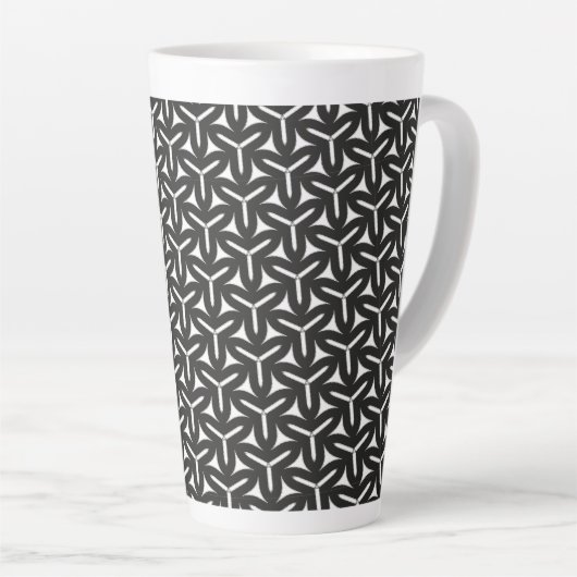 Gothic Blades Muster Latte Tasse (Rechte Ecke)
