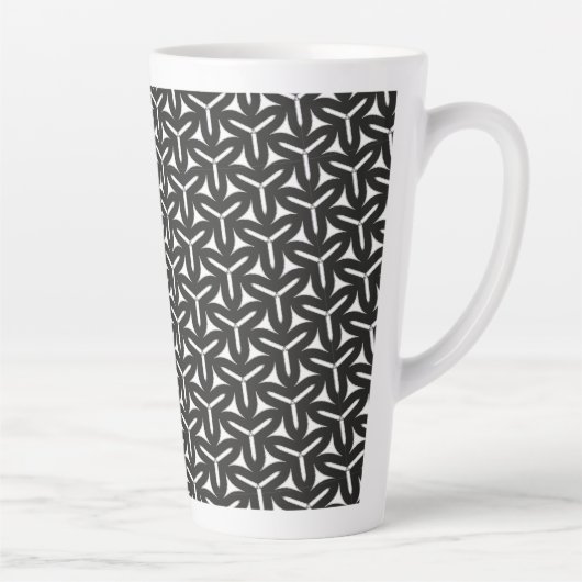Gothic Blades Muster Latte Tasse (Rechts)