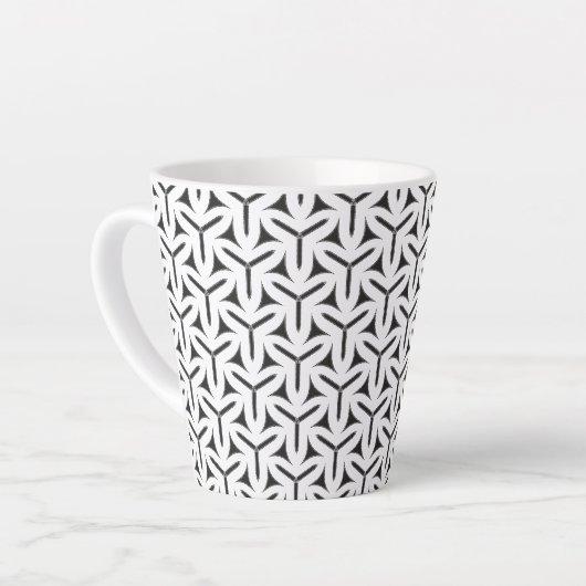 Gothic Blades Muster Latte Tasse (Linke Ecke)