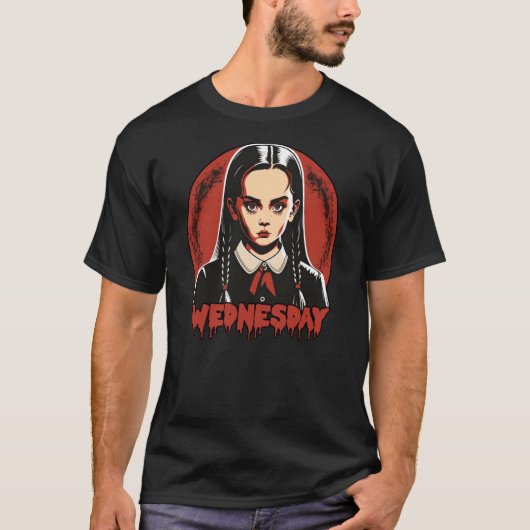 Gothic Blood Moon Goth Girl T-Shirt (Vorderseite)