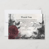 Gothic Blood Roses Birthday Dankeskarte (Vorderseite)