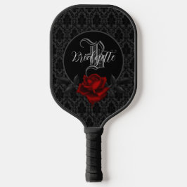 Gothic Bloody Rose Monogram Pickleball Schläger